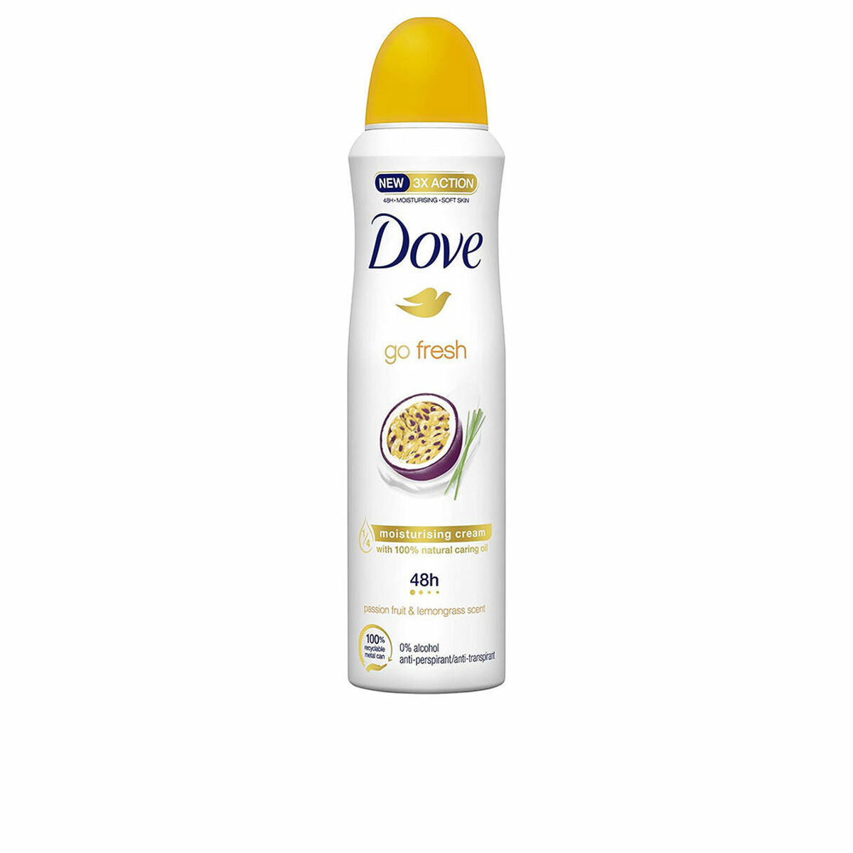 Spray Deodorant Dove Go Fresh Lemon Passion Fruit 200 ml