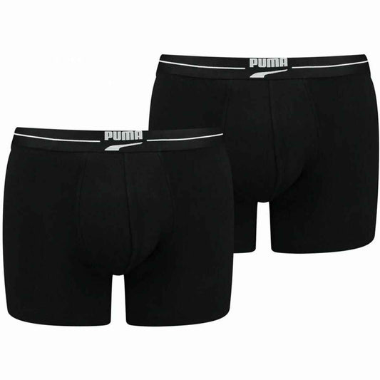 Men's Boxer Shorts Puma Gentle Retro 2 Units Black Puma