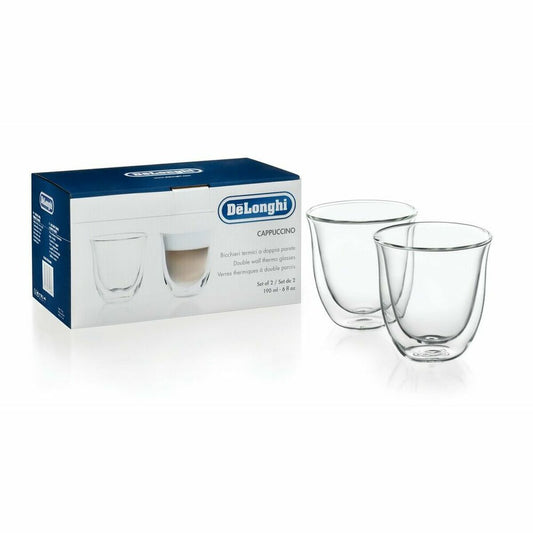 2 Piece Coffee Cup Set De'Longhi 5513214601 Transparent 2 Pieces - byKim