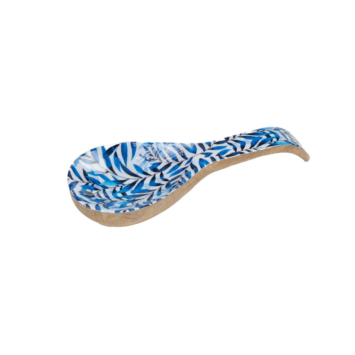 Spoon Romimex Blue White Mango wood 27 x 5 x 9 cm