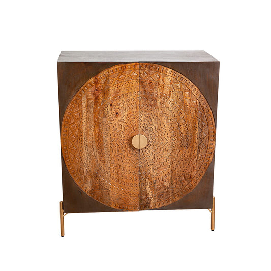 Sideboard Romimex Brown Metal Mango wood 80 x 95 x 40 cm