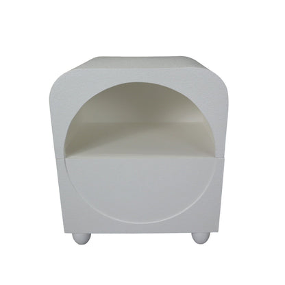 Side table Romimex White MDF Wood 40 x 48 x 30 cm