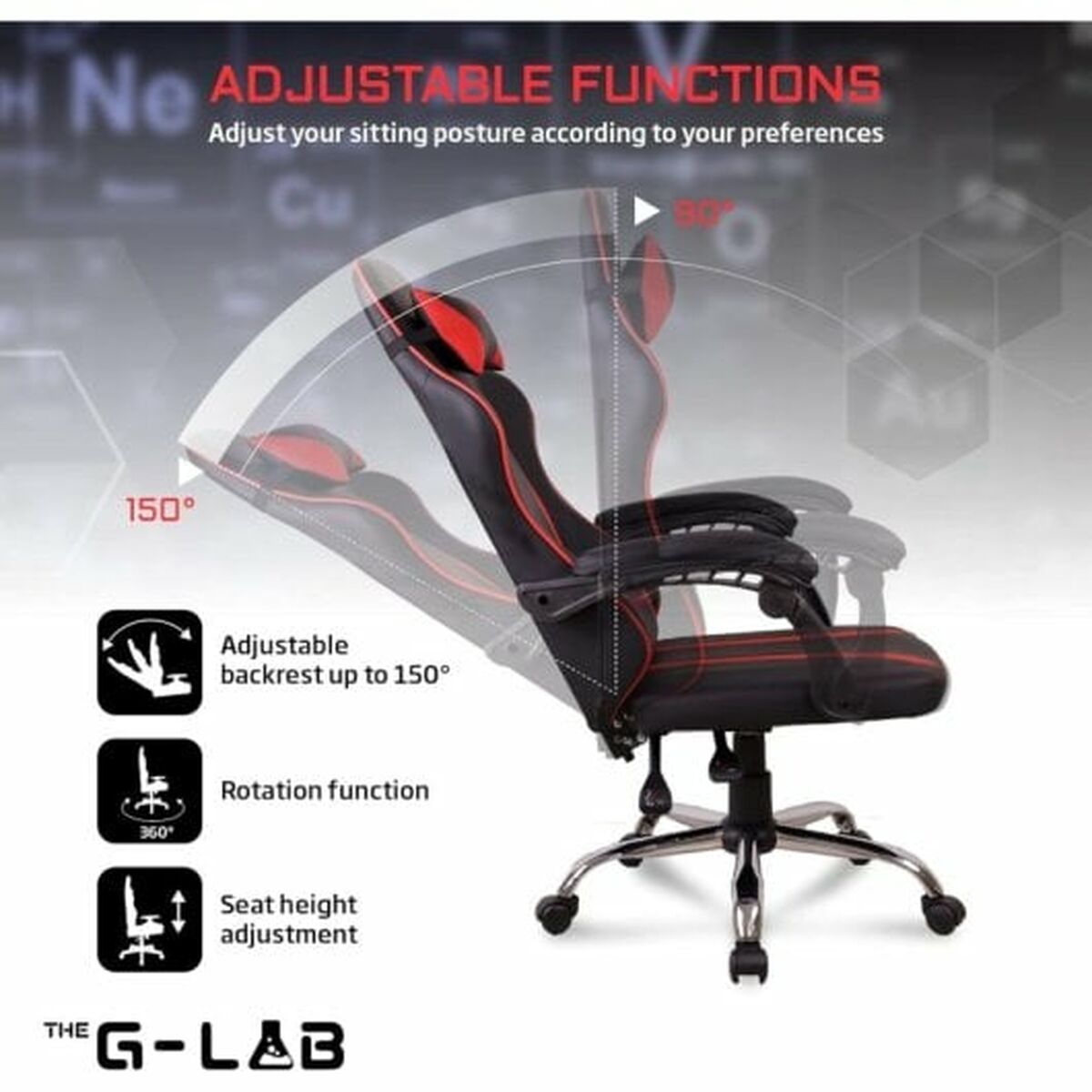 Office Chair The G-Lab KS-NEON-BLUE Blue