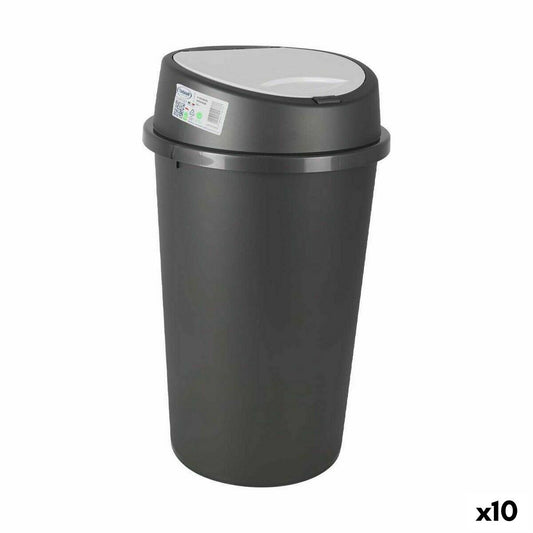 Rubbish Bin Tontarelli Push Grey White 25 L (10 Units) Tontarelli