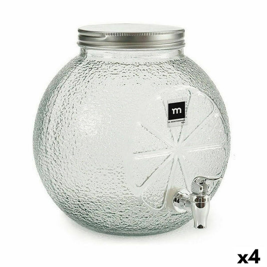 Drinks dispenser La Mediterránea Tap Glass 5 L (4 Units) La Mediterránea