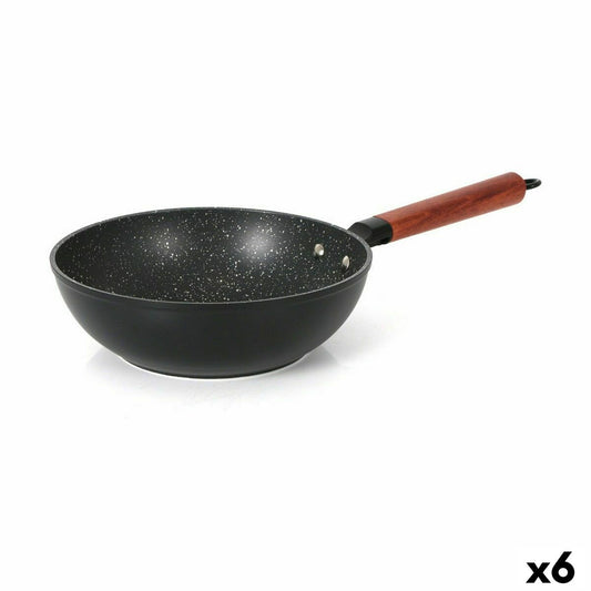 Wok Pan Quttin Doha Toughened aluminium 47 x 24 x 8 cm (6 Units) Quttin