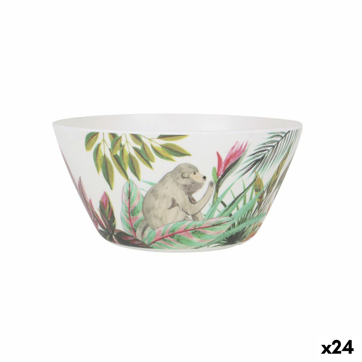 Salad Bowl Alfares Melamin Jungle 25 x 12 cm (24 Units) Alfares