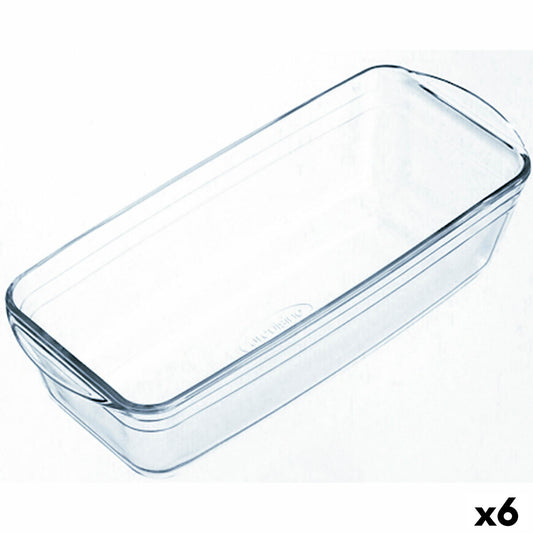 Oven Mould Ô Cuisine Rectangular 29 x 12 x 8 cm Transparent (6 Units) Ô Cuisine