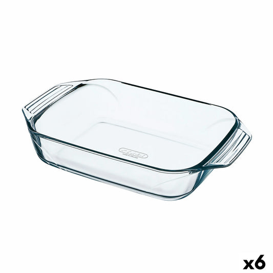 Oven Dish Pyrex Irresistible Transparent Glass Rectangular 31,5 x 19,7 x 6,4 cm (6 Units)