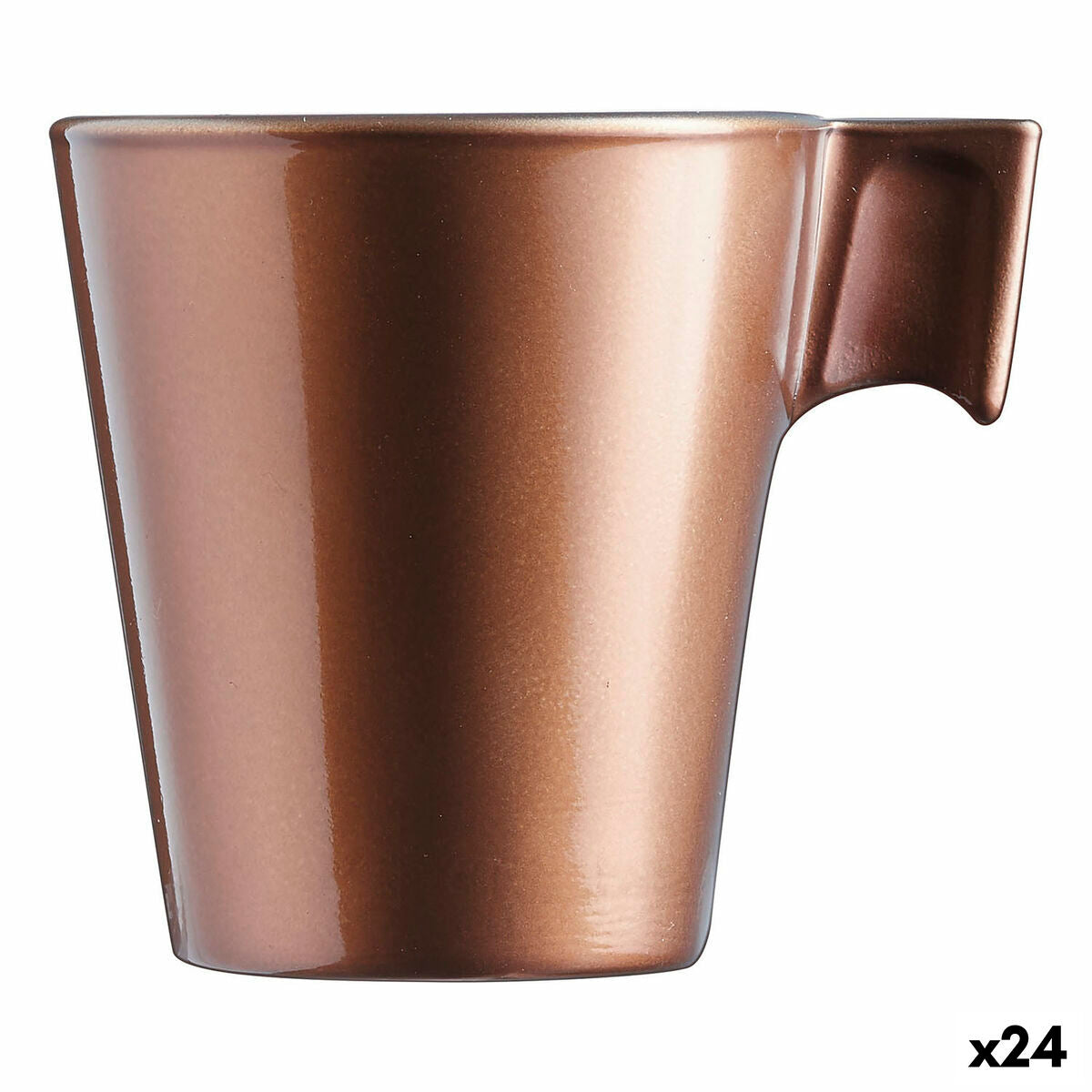 Mug Luminarc Flashy Light brown 80 ml Glass (24 Units) Luminarc