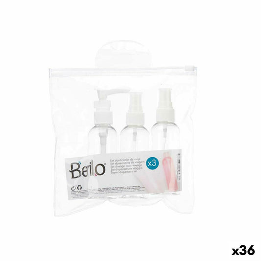 Travel Set Transparent White Plastic (36 Units) byKim Berilo