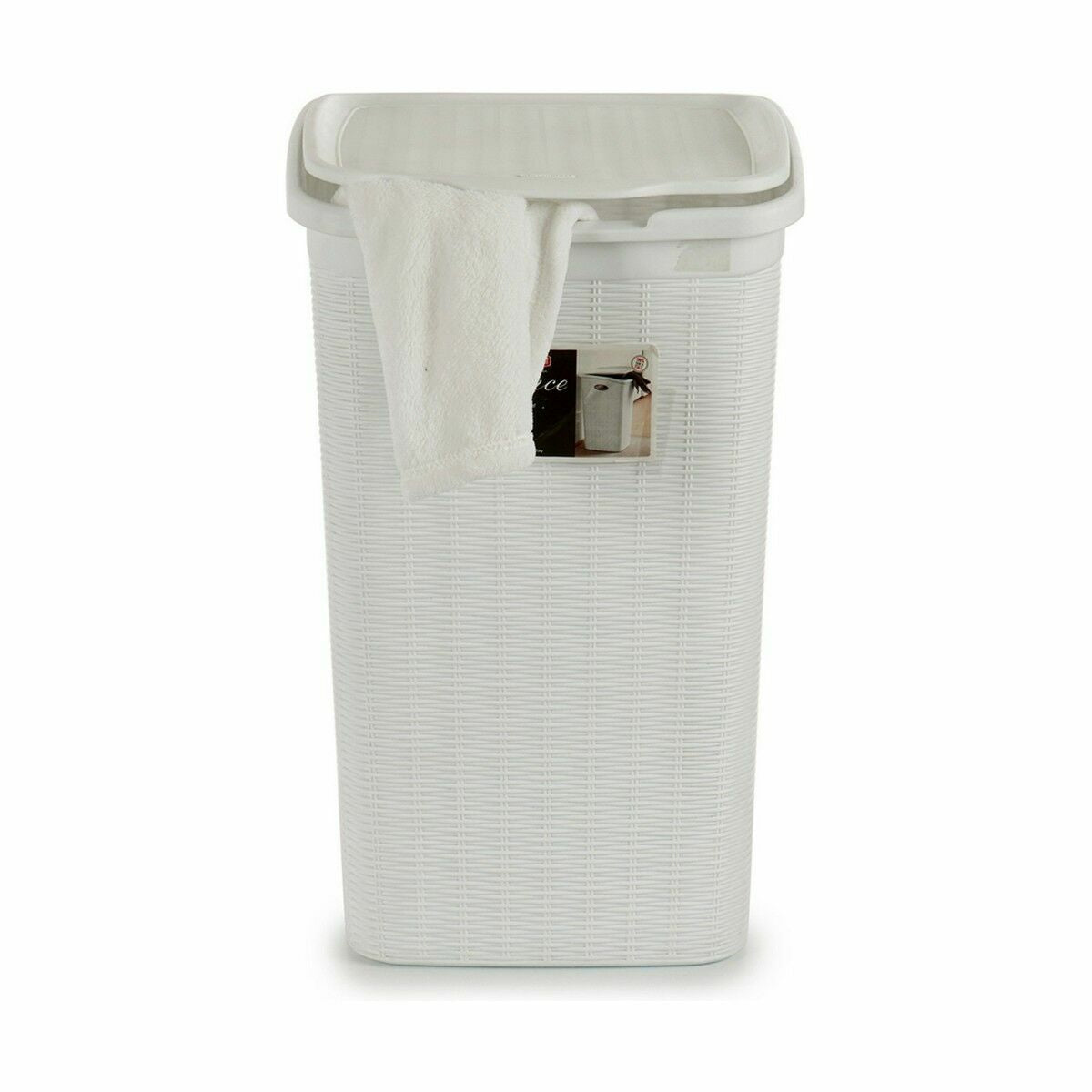 Laundry Basket Stefanplast Elegance White Plastic 50 L 36,5 x 54,5 x 38 cm (6 Units)