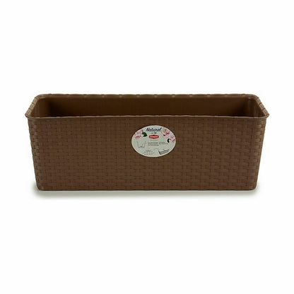 Planter Stefanplast Brown Plastic 18 x 16 x 48,5 cm (12 Units)