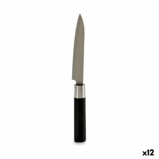 Kitchen Knife 2,7 x 24,3 x 1,8 cm Silver Black Stainless steel Plastic (12 Units)