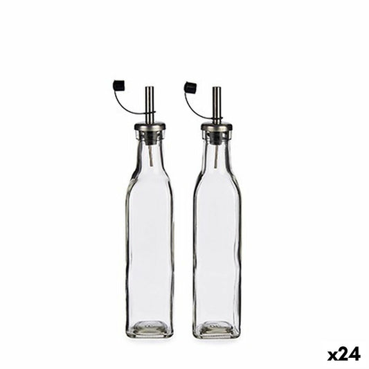 Oil and Vinegar Set Transparent Crystal 300 ml (24 Units) Vivalto