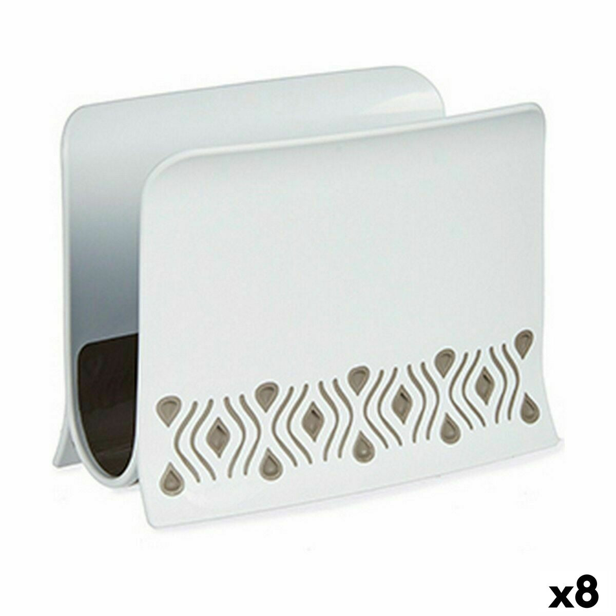 Napkin holder Stefanplast Tosca Beige Plastic 8,8 x 11 x 15 cm (8 Units)