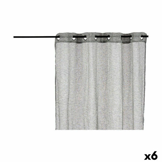 Curtain 140 x 260 cm Grey (6 Units) Gift Decor