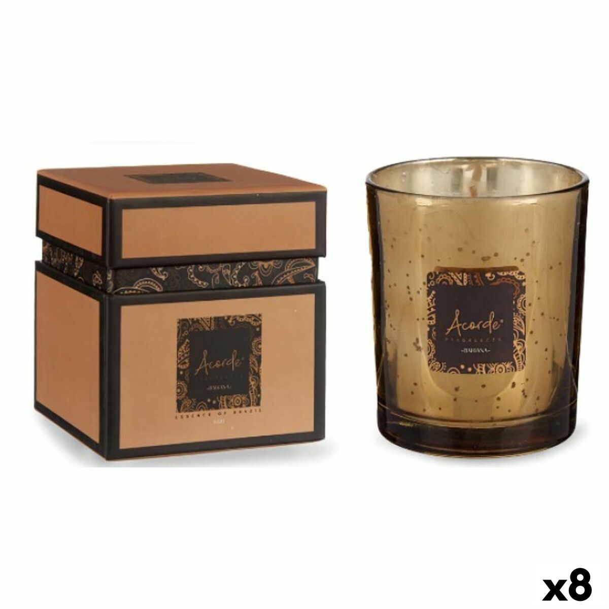 Scented Candle Acorde 7OZ-VANILLA Vanilla 200 ml (8 Units)