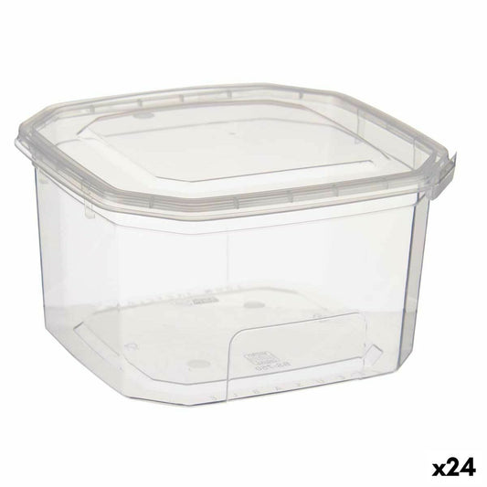 Rectangular Lunchbox with Lid Transparent polypropylene 750 ml 12,8 x 7,5 x 13,5 cm (24 Units) Leknes