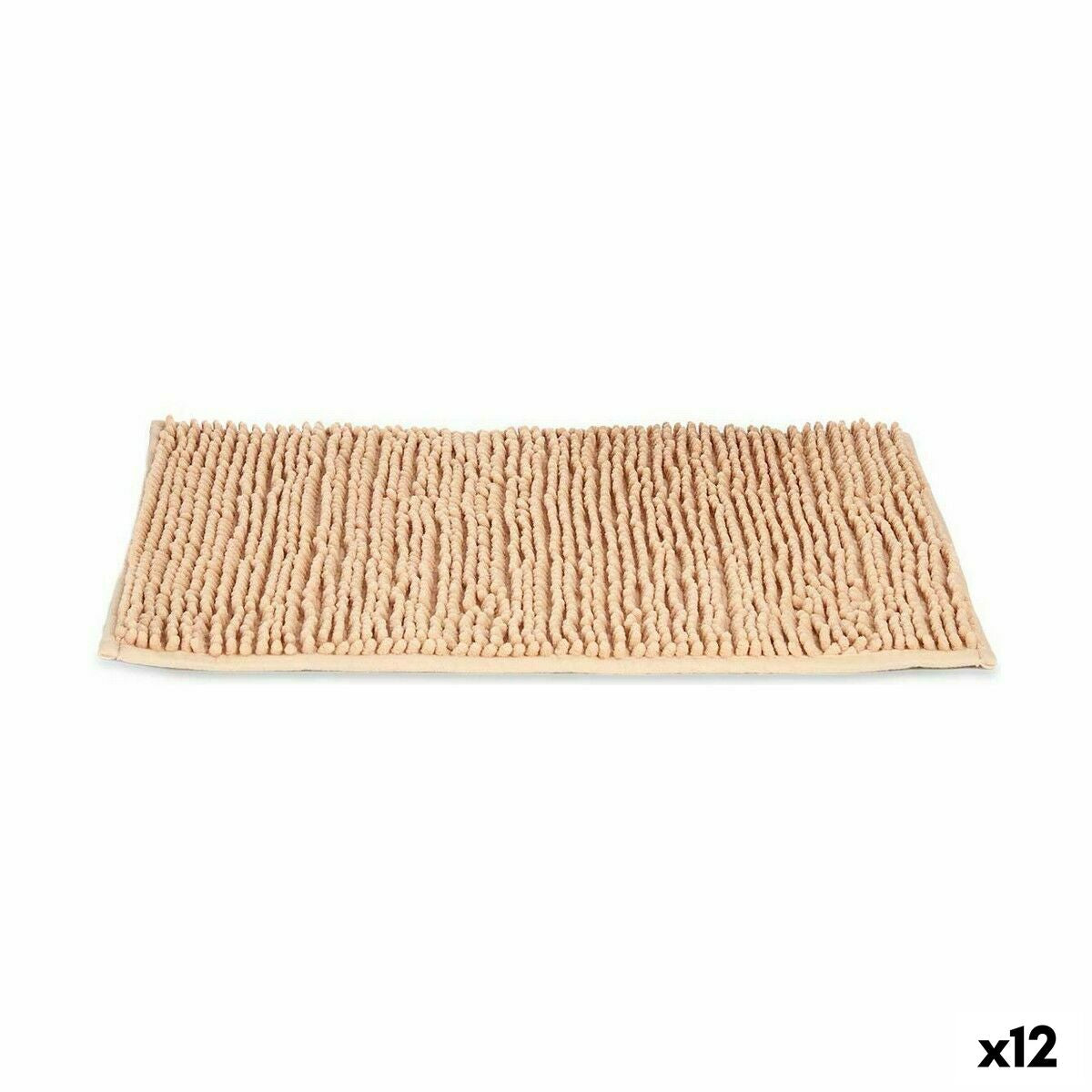 Bath rug Cream 60 x 40 x 2 cm (12 Units)