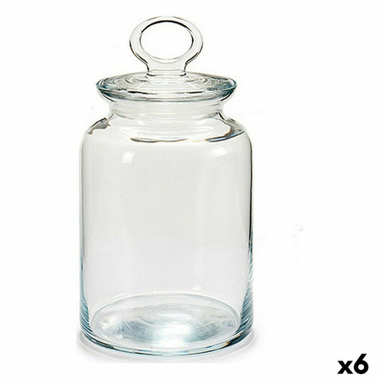 Jar Kitchen 12 x 21,5 x 12 cm Transparent Silicone Glass 1,5 L (6 Units) Pasabahce