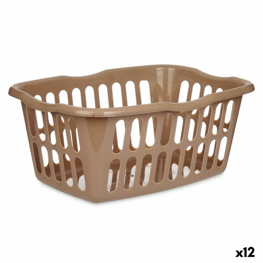 Basket Kipit 8067-T Taupe polypropylene 50 L 58 x 24 x 42 cm (12 Units) Kipit