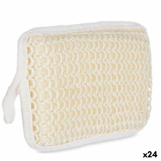 Body Sponge White Beige 11 x 16,5 x 3 cm (24 Units) byKim Berilo