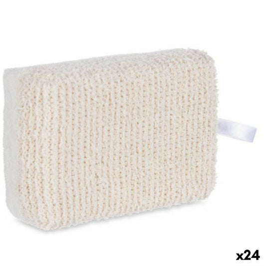 Body Sponge White Beige 14 x 5 x 9 cm (24 Units) byKim Berilo