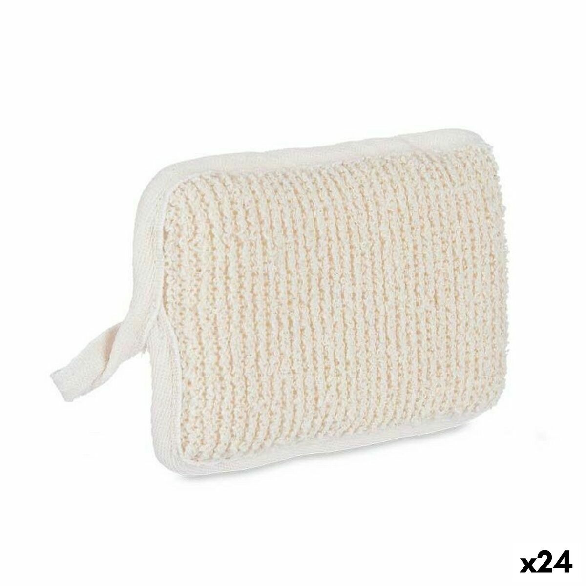 Body Sponge White Beige 11 x 16,5 x 2 cm (24 Units) byKim Berilo