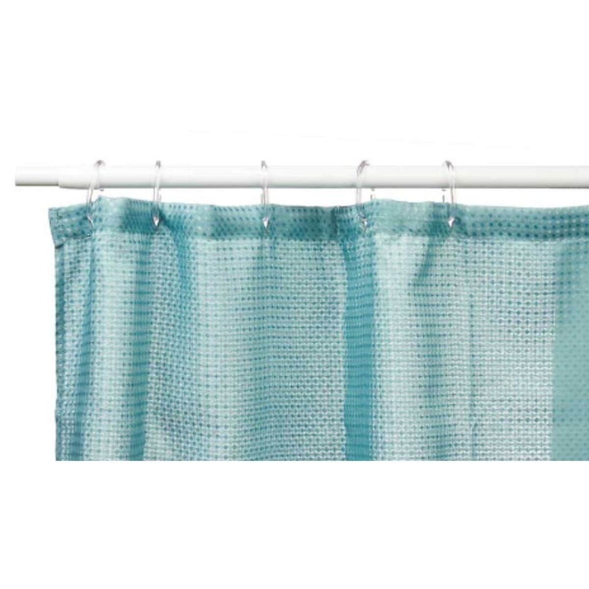 Shower Curtain Points Turquoise Green Polyester 180 x 180 cm (12 Units)