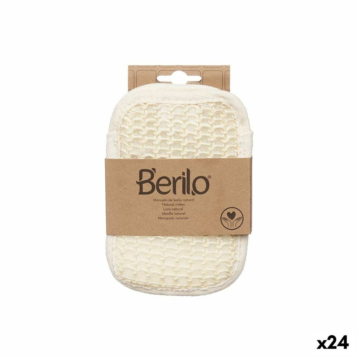 Bath Mitten White Beige (24 Units) byKim Berilo