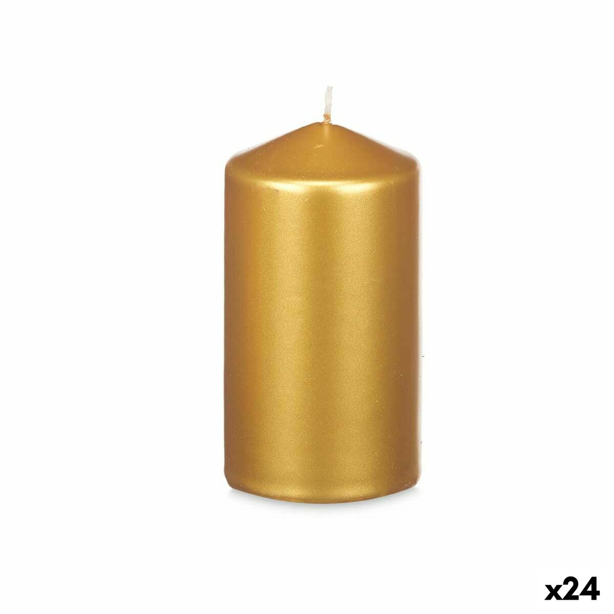 Candle Acorde 92536 Golden 7 x 13 x 7 cm (24 Units)