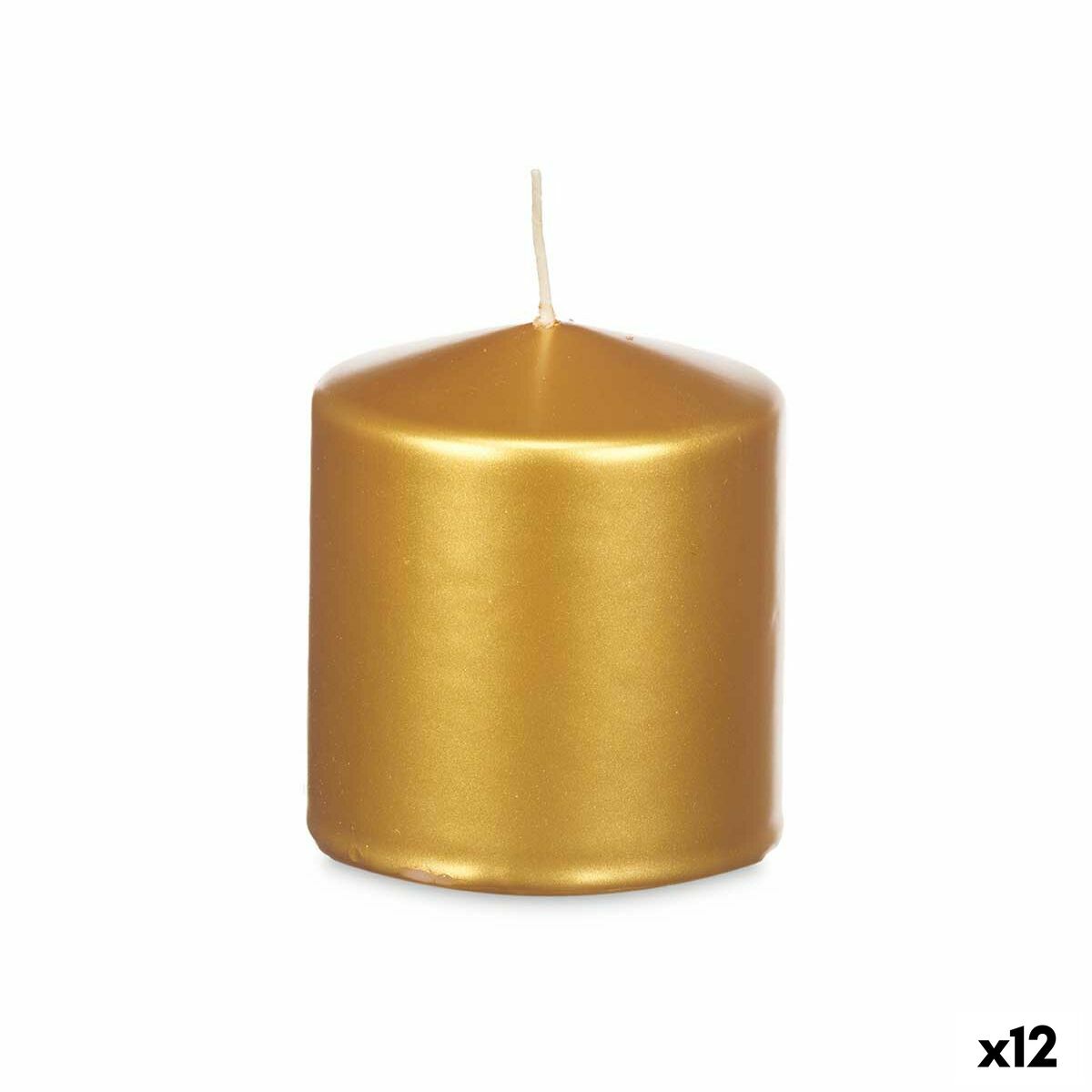 Candle Acorde 92542 Golden 9 x 10 x 9 cm (12 Units)