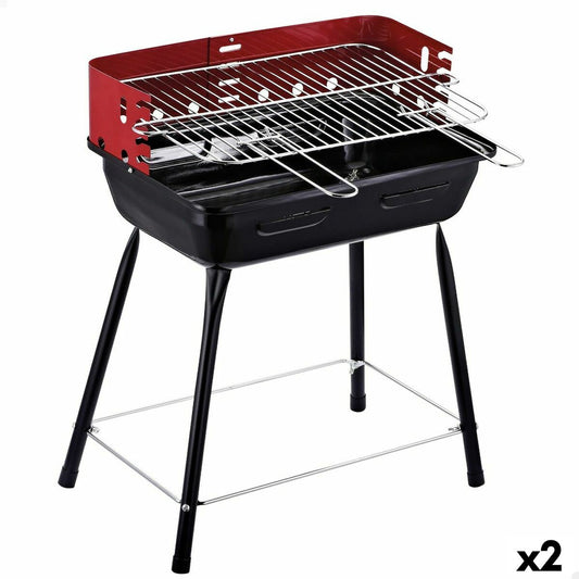 Barbecue Portable Aktive Metal 42 x 54 x 42 cm (2 Units)